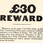 Irish Constabulary reward poster for poteen seizure